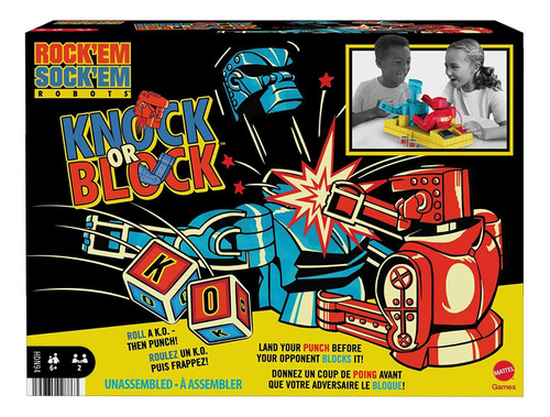 Juego De Boxeo De Operación Manual Figuras Red Rocker Y Blue