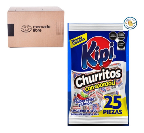 Kipi Churritos 8 Pack Con 25 Piezas C/u