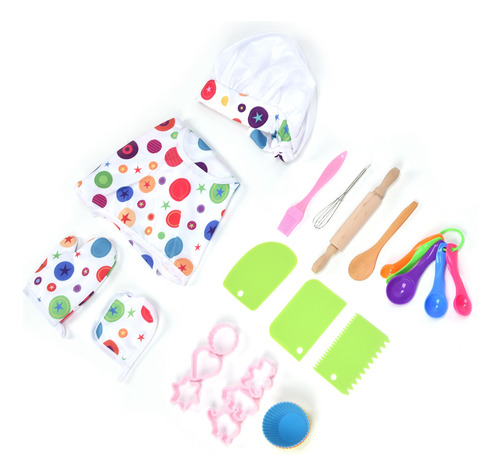 26 Pcs Children Chef Set Lavable Safe Kids Chef Juego De