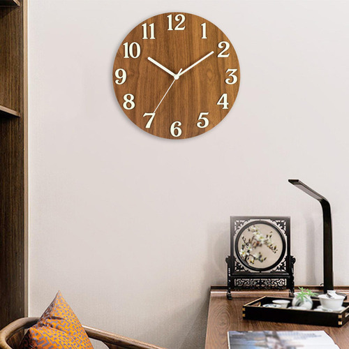 De Reloj De Pared Luminoso Moderno Reloj De Pared De Madera