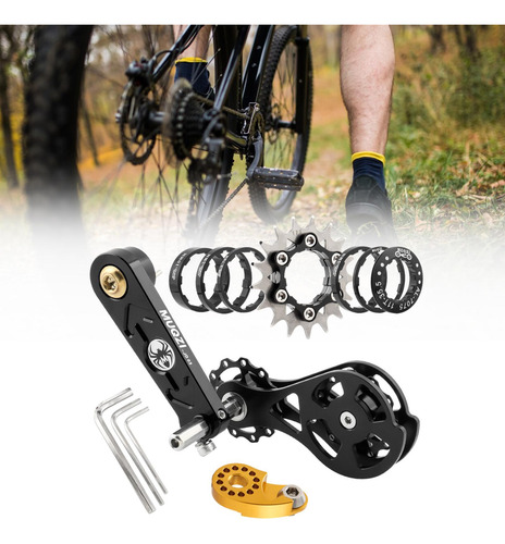 De Conversión Única Para Bicicleta De Montaña, Negro 17t