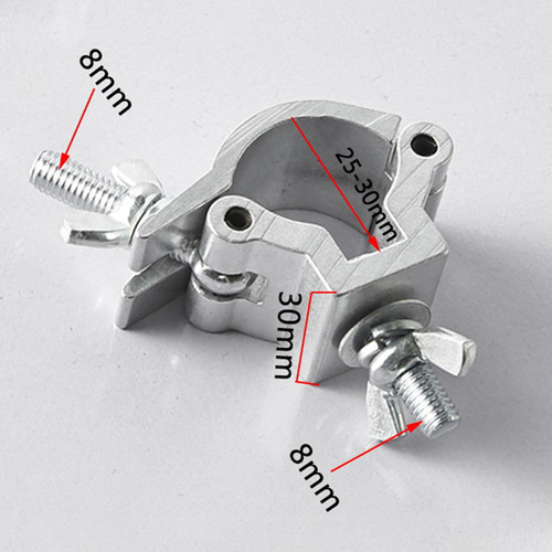 4 Abrazadera De Iluminación Profesional De Plata 25 A 30mm