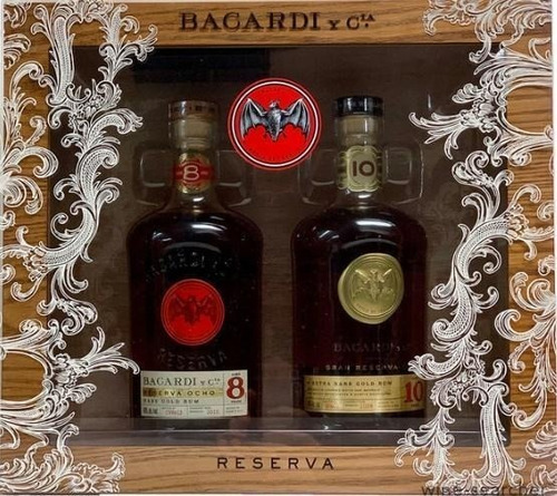Bacardi 8 Y 10 Reserva Cigar Humidor Envio Sin Cargo