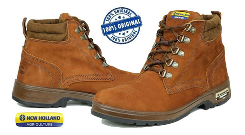 Imagem 3 de 10 de Coturno Bota New Holland Em Couro Nobuck Original - Enh 2285