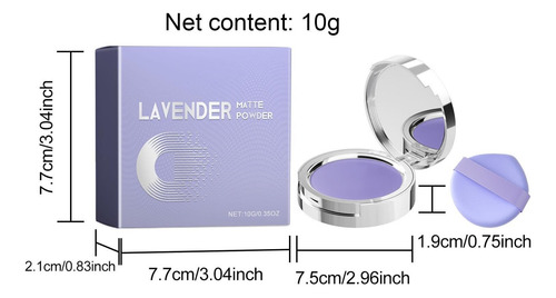 Polvo Compacto Facial, Polvo Mate Para Pieles Grasas, Polvo