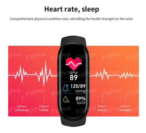 (bk) For Reloj Deportivo Resistente Al Agua Smart Band Ip67
