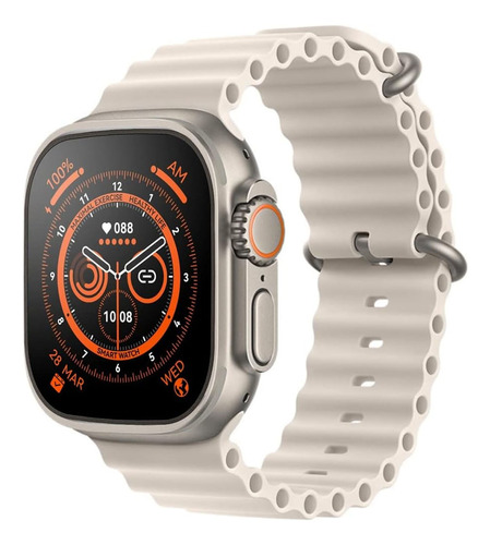 Reloj Smart Watch Pantalla 45mm Con Strap Ocean S8 Blanco