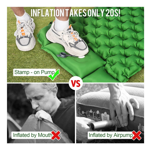 Colchoneta Inflable Ultraligera Para Acampar Y Senderismo
