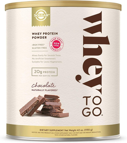 Proteina En Polvo Whey To Go Solgar 42 Oz. (1190 G)