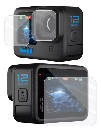 3 X Micas De Vidrio Templado Protector Para Gopro Hero 12