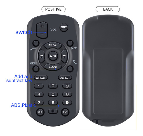 Controle Remoto Rm-rk258 Para Receptor Jvc Dvd/cd/usb Kw-m45