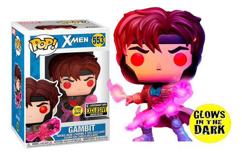 Funko Pop Gambit #553 Ee Sticker Marvel Exclusivo Brilla