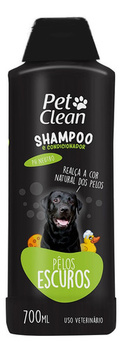 Shampoo Condicionador 700ml Escurecedor P/ Cachorros E Gatos Fragrância Neutro Tom de pelagem recomendado Escuro