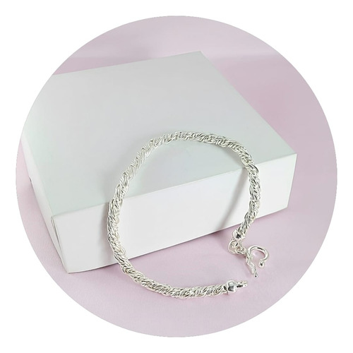 Pulsera Cordón Tejido En Plata 950 Ley