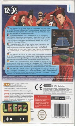 Legoz Zqz Balls Of Fury Nintendo Wii Pal Original Ref 1146