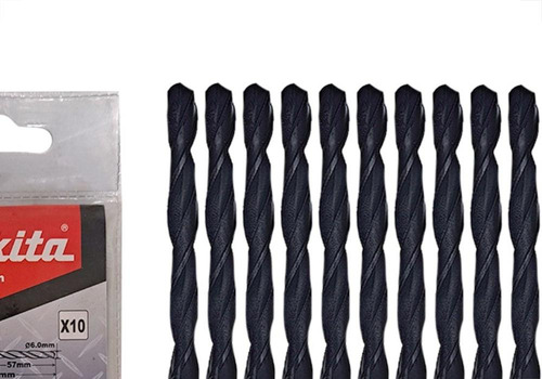 Broca Aco Rapido Makita 6,00mm - Kit C/10 Pecas