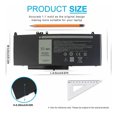 Bateria G5m10 Dell Latitude E5550 E5450 15.6 Inch 8v5gx R9xm
