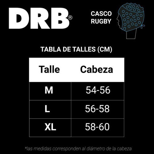 Imagen 4 de 6 de Casco Rugby Drb Max Force M Negro Unisex