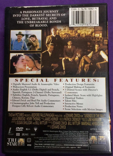 Legens Of The Fall Dvd Original (Usado)
