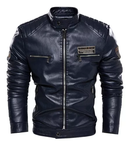 Chaqueta Hombre Abrigo De Pu Ropa Moto Europea Y Americana