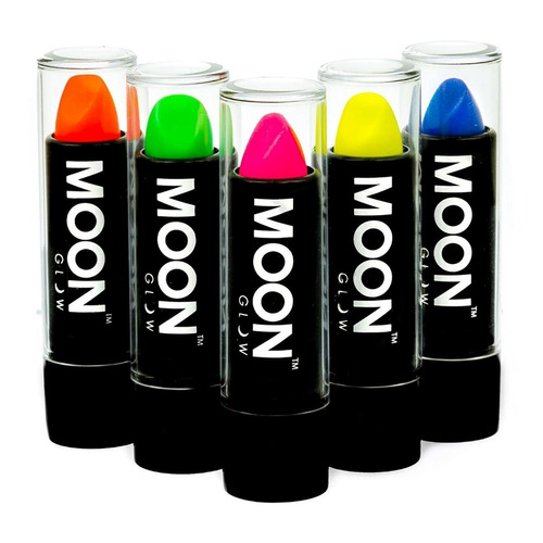 Set De 5 Pza Lapiz Labial Fluorescentes  Moon Glow 0.16oz Uv