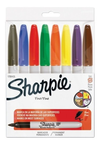 Marcadores Sharpie Estuche C/8 Colores Surtidos