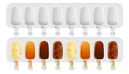 Moldes De Silicona Para Helados, Juego De 8 Moldes Para