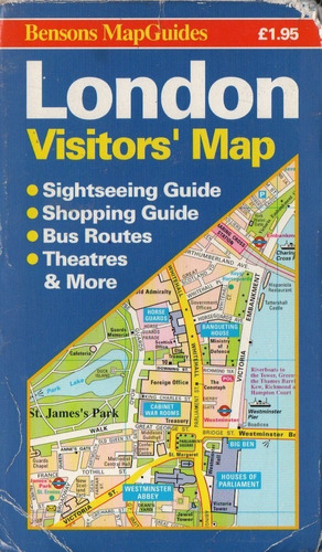 London Visitors Map Bensons Mapguides - Mapa De Londres