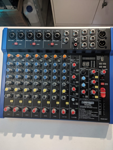 Consola Moon Mx8pro Mixer Fx Efectos Usb Bluetooth Interfaz