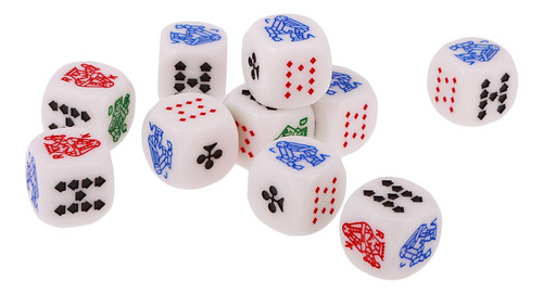 De Dados De Póquer De 6 Caras De 20 Piezas, Juguete De De