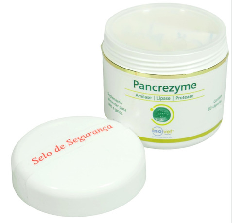 Pancrezyme 60 Cápsulas 280mg Para Cães Gatos Inovet Kit 3 Un