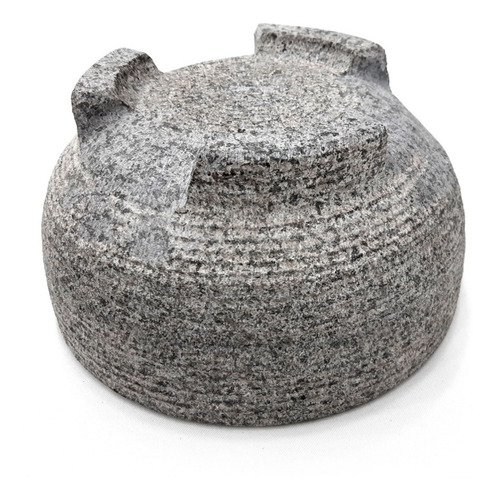 Imagen 3 de 10 de Mortero De Piedra Molcajete Grande Machacador Hierba Semilla