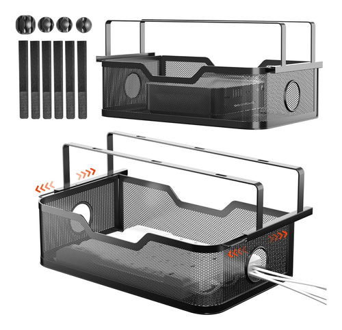 Bandeja De Gestión De Cables Cinati Debajo Del Escritorio Si