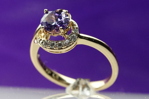 Imagen 3 de 8 de Anillos Compromiso Oro 18k Regalo Mujer Dama Único Ojo Fino.
