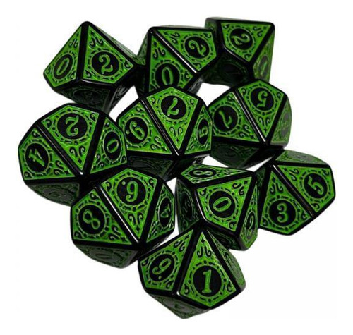 Juego De Dados Poliédricos De 3 X 10 Unidades, Compatibles C
