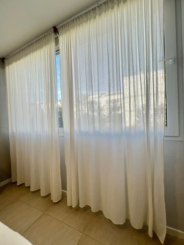 Cortina Para Pergola Quincho O Ventana De Gasa Con Tiriras Manteca