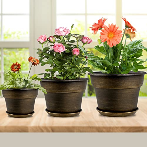 Maceta Con 4 Jardineras De 11 Pulgadas, Maceta De Plástico P