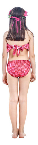 Conjunto De Bikini Con Diseño De Sirena Para Niños