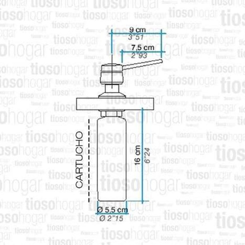 Dosificador Jabón Liquido Johnson Acero Cocina Sin Interes