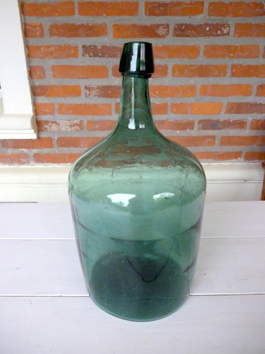 Damajuana Antigua Botellon 5 Litros Artesanal Verde