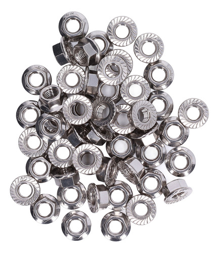 Nut Fastener 50pcs Flange 304 Stainless Steel Accessory Set