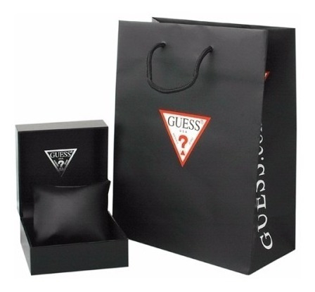 Reloj Guess Hombre W0173g1 Caucho Negro Dual Time Pr 50%