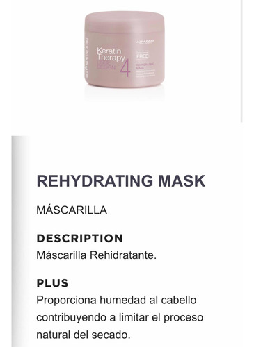 Imagen 3 de 4 de Mascarilla Keratin Therapy Lisse Desingn 500ml Paso 4