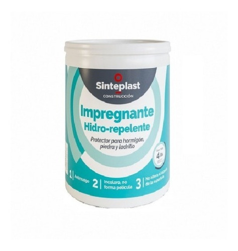 Imagen 1 de 4 de Impregnante Sinteplast Protector Hidro Repelente 4kg