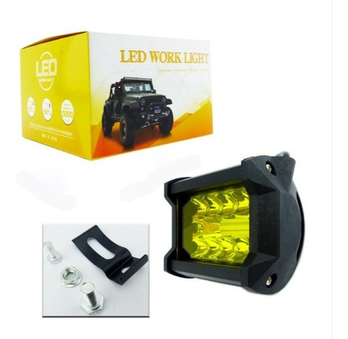 Neblinero 20 Led Ambar, Rectangular
