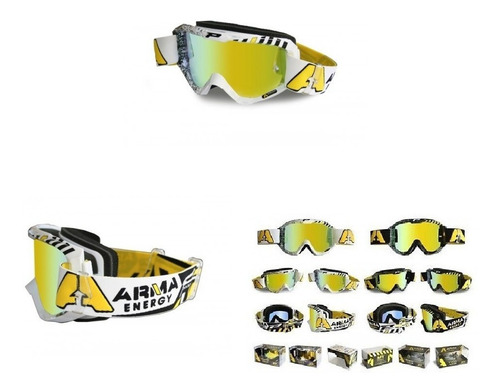 Antiparra Progrip 3450arma Tear Off Espejada Amarilla