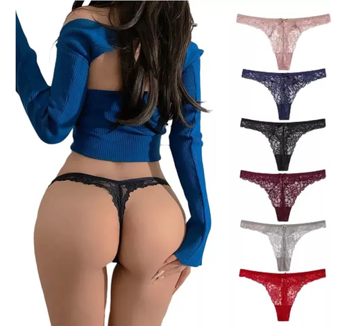 Conjunto De Bragas De Encaje Para Mujer Bragas De Cintura Ba