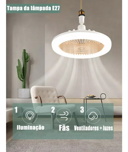 Lámpara De Ventilador De Techo Moderna Con Iluminación E26