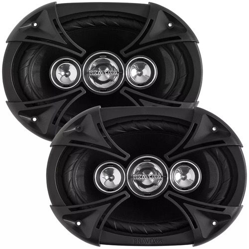 Par De Alto Falantes Bravox B4x69 Bk 6x9 Polegadas 220w Rms