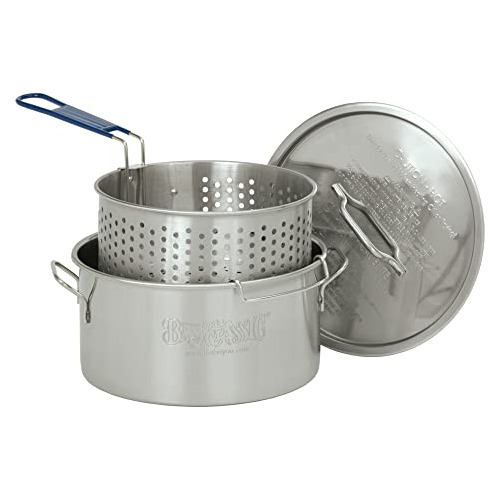 Bayou Classic 1150 14-qt Stainless Fry Pot Features Heavy We